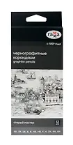 Карандаши ч/гр 12шт "Старый мастер", 4B-6H, к/к, ГАММА