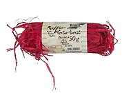 Рафия натуральная, красный, 50 г, Folia