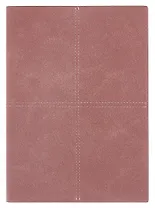 Ежедневник недат. А5+ 160л "Нубук" пепельно-розовый, кожзам, мягк.переплет, тонир.блок, блинт.тиснение, справ.мат-лы, 2 ляссе, инд.уп