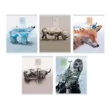 Тетрадь в клетку Listoff, "Стихия", 80 листов, в ассортименте