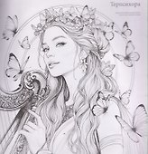 Богини. Раскраска - 2