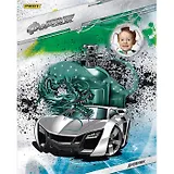 Дневник для мл.кл. 48л "Форсаж" 7БЦ, матов.обл., с рамкой для фото, выб.лак, тисн.фольгой, Proff