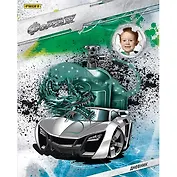 Дневник для мл.кл. 48л "Форсаж" 7БЦ, матов.обл., с рамкой для фото, выб.лак, тисн.фольгой, Proff