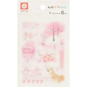 Наклейки Сакура бумажные , 9*17,5 (6 листов)