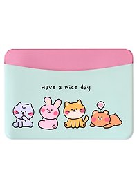 Чехол для карточек горизонтальный Kawaii Зверюшки Have a nice day