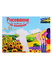 Набор для раскрашивания по номерам ТМ Рыжий Кот Холст Зеркальное озеро 30х40см Х-9145