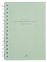 Тетрадь 120л кл. "Romance", светло-зеленый, тв.переплет, спираль, микротекстурирование, ламинация, тиснение золотой фольгой