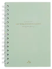 Тетрадь 120л кл. "Romance", светло-зеленый, тв.переплет, спираль, микротекстурирование, ламинация, тиснение золотой фольгой