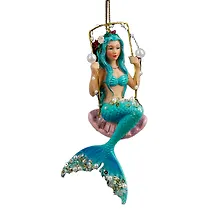 Новогоднее подвесное украшение ErichKrause Decor Русалка на качелях (пластик) (15см) (66075)