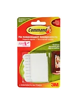 Застежки 04шт сцепляемые клейкие, легкоудал., для рамок и картин, макс.0,45кг, блистер, подвес, Command 3M