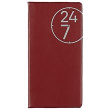 Еженедельник недатированный «24/7» А6, 56 листов, красный, Escalada