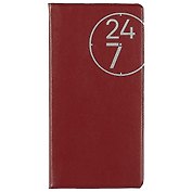 Еженедельник недатированный «24/7», красный, 56 листов, А6–