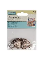 Набор для творчества, Набор бусин Craft Deco, 2 сердца , 3см + 2 бусины, 1см