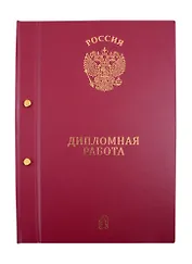 Папка "Дипломная работа" бордо, 2 отверстия