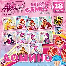 Игра. Astrel/Астрель, Winx, Домино + паззл, 18 элементов