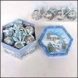 Набор из 7-и новогодних украшений "Шар" (7см) (554589) (Ремеко РС)