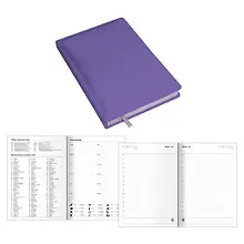 Ежедневник, Эксмо А5 136л. недатированный Amethyst. Фиолетовый иск. кожа с поролоном ЕКА51913601