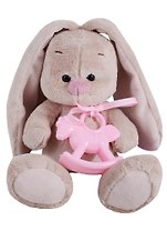 Мягкая игрушка Зайка Ми с розовой лошадкой (15 см) (SidX-229)