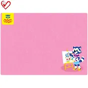 Клеенка для уроков труда "Для девочек" 500*700мм, розовая с рисунком, ПВХ