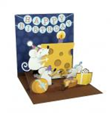 3D открытка Мыши с сыром (Big Cheese) (квадрат) (962)