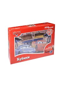 Кубики «Тачки», 12 штук, Step puzzle