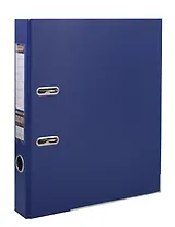 Папка архивная 50мм А4 синяя, PVC, прозр.карман, металл.уголки