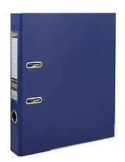 Папка архивная 50мм А4 синяя, PVC, прозр.карман, металл.уголки