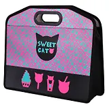 Папка для тетрадей А4 "КОТОСЛАДОСТИ" полипропилен, 37*30*11см, молния, вырубн.ручка в пласт.окантовке, дно с расширением