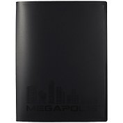 Папка 4кольца А4 "MEGAPOLIS" 24мм, пластик, черный, Erich Krause