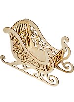 Конфетница Сани ажурные (116х300х183) (162771-R) (игрушка из дерева) (Полноцвет)