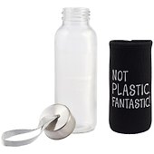 Бутылка в чехле с цветом Not Plastic Fantastic (черная) (300мл) (стекло) (12-07599-268) - 1