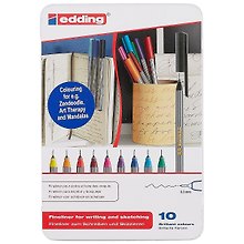 Ручки капиллярные «Finepen», Edding, 10 цветов