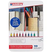 Ручки капиллярные «Finepen», Edding, 10 цветов
