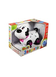 Игрушка Зверята Щенок Бом (MAC0303-003) (18см) (многофункц./свет/звук/на бат.) (Mioshi active) (черно-белый) (3+) (упаковка)