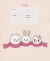 Тетрадь в клетку Listoff, "Лучшие друзья", 12 листов, в ассортименте