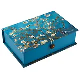 Шкатулка-книга с пуговицей картон S Винсент Ван Гог Ветка миндаля (18,5х12х5см) (12-Kairui-RZ-S2-