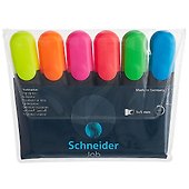 Текстовыделители Schneider, Job, 6 цветов 1-5 мм - 0