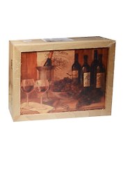 Сувенир, Ключница из бука Giftnhome Винтажные вина 20*25см Kbox-VinWines