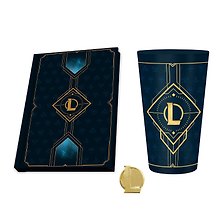 Подарочный набор League Of Legends Hextech logo (бокал 400мл, значок, записная книжка) (ABYPCK215) (ABY538)