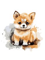 Холст с красками по номерам "Малыши-животные. Крошка лисенок", 20 х 20 см