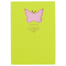 Записная книжка «Butterfly» А6+, 80 листов в линейку, салатовая, Paper Art