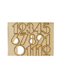 Комплект Арабские цифры-11 (131175) (20мм) (Заготовка для часов) (дерево)