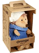 Игрушка мягкая, Orange Toys, Ёжик Колюнчик в шапке с голубым помпоном 20см OS605/20B