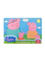 РОСМЭН Peppa Игровой набор Пазл 27*18см "Семья Пеппы" дерев. 24456