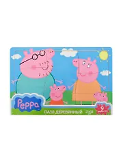 РОСМЭН Peppa Игровой набор Пазл 27*18см "Семья Пеппы" дерев. 24456