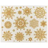 Новогоднее оконное украшение «Снежинки золотые объемные-2», 30 х 38 см