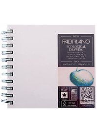 Блокнот для зарисовок 15*15см 70л "EcologicalDrawingBook" спираль, 120г/м2, Fabriano 