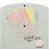 Папка -конверт «Falling rain» А4 на кнопке, в ассортименте - 1