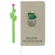 Подарочный набор с блокнотом и ручкой «Кактус»