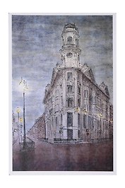 Открытка 10*15см тушь СПб Пять углов О/010/015